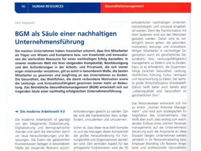 BGM als Säule einer nachhaltigen Unternehmensführung